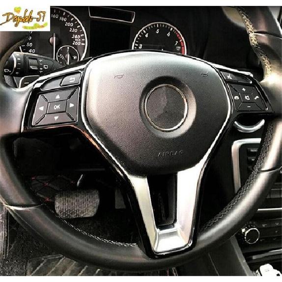 ABS Steering Wheel Frame Cover Trim Glossy Black For Benz Class A B C W204 W212