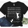 Cat And Note Funny Music Lover Audiophile Band T Shirt