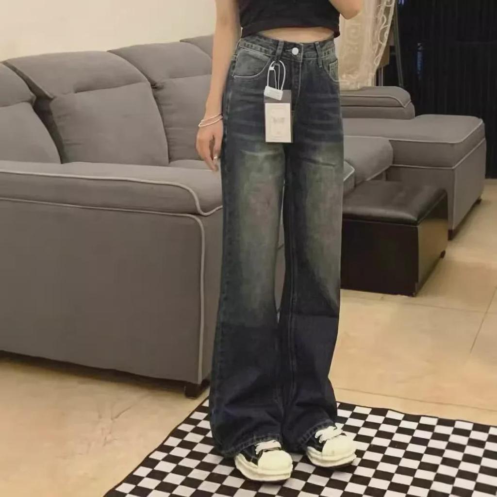 Plus Size Pear-Shaped High Waist Flared Jeans for Women - Spring/Autumn 2026
