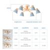 Nordic Chandelier Solid Wood Living Room E27 Bulb Ceiling Lamp For Bedroom Hotel Restaurant Modern Chandelier Lamp Decor Light