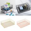 IJzeren Make-up Organizer Mand Met Gaas Voor Badkamer En Bureau Opslag