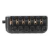 Walfront Headless Guitar Bridge Tailpiece 6-String Saddle Universal Accessory and String Lock Replacement Black