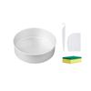 6/8/10/12 Inch Fixed Base Cake Pan/Tin Round Aluminum Bake Pan With Scrub Sponge Cake Scraper/Stripping Cheesecake Mould 10073