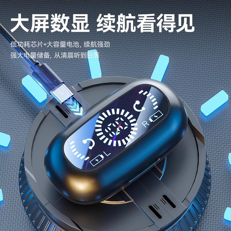 2024 Wireless Bluetooth Clip-On Headset with Noise Reduction, Non-In-Ear Design, Long Battery Life, High Quality for Gaming and Running.
