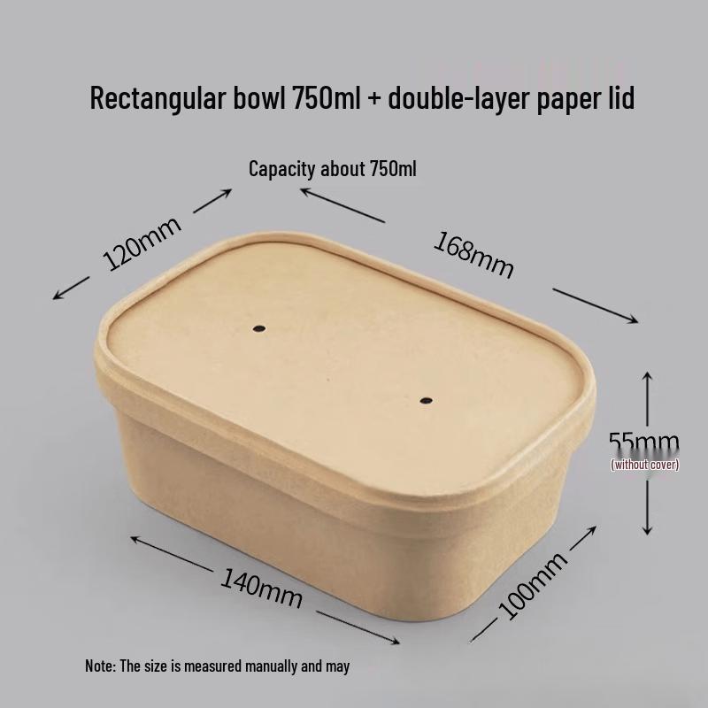Disposable Kraft Paper Takeaway Food Container