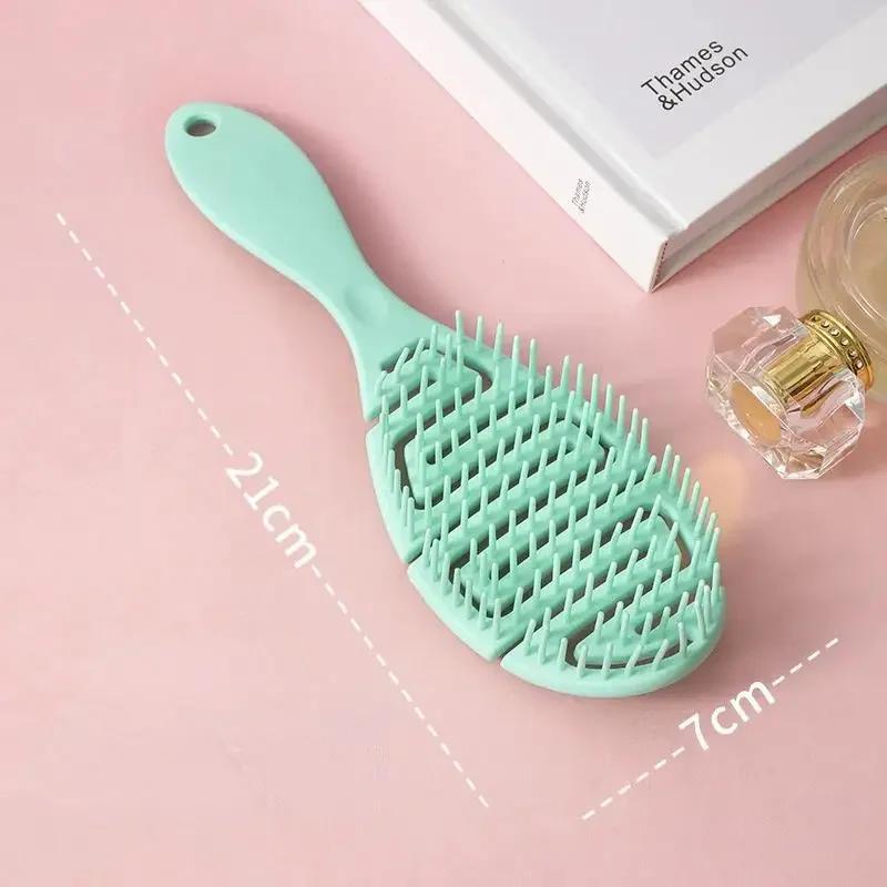 Quadratische Hohle Haarmassagebürste Haarbürsten Antistatisch Nass Trocken Locken Entwirrbürste Nylon Speziell für Echthaar Perücken