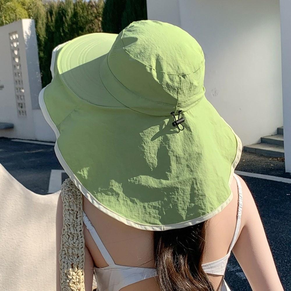 Breathable Sunshade Shawl Cap Solid Color Neck Cover Hiking Cap Fashion Neck Protection Hat  Spring