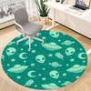 1pc Alien Spaceship Office Round Area Rug, Indoor Mat Suitable For Office, Under Office Chairs Bedroom Living Room Home Decor, Room Deco
