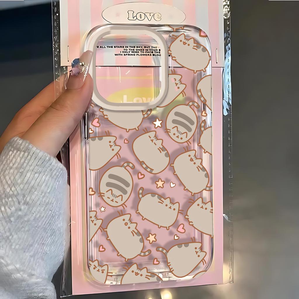 HOT Cartoon donuts P-Pusheens Cat Phone Case For Samsung Galaxy S26 S25 S24 S23 S22 S21 FE Note20 Note10 Edge Plus Ultra Lite 5G
