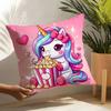 Cute Cartoon Unicorn Pillow Case Linen Cushion Covers For Decorative Sofa Home Pillows Case Car Chair Pillows Cases