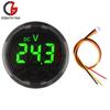 DC 7-120V DC 0-120V LED-Anzeige Voltmeter Rund Zwei-/Dreidraht-Panel-Spannungsmesser DC Berührungsspannungsprüfer für Auto Boot Marine