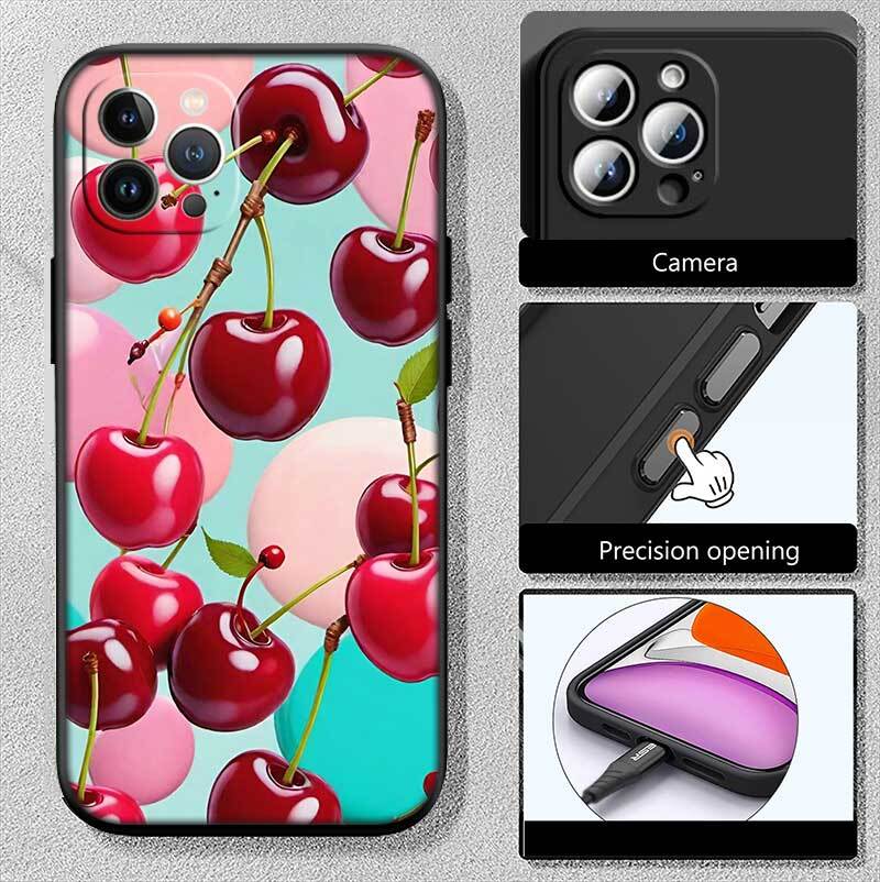 Cherry summer fruit Case for Samsung M55 M35 M15 A02 A05S A05 A06 A15 A12 A13 A10 A16 A20 A22 A24 A25 A30 A31 A32 A33 A35 A42 A50