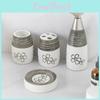 Printed Toiletry Flower Separate Bottle Bathroom Lotion Soap Dish 4pcs Sets
