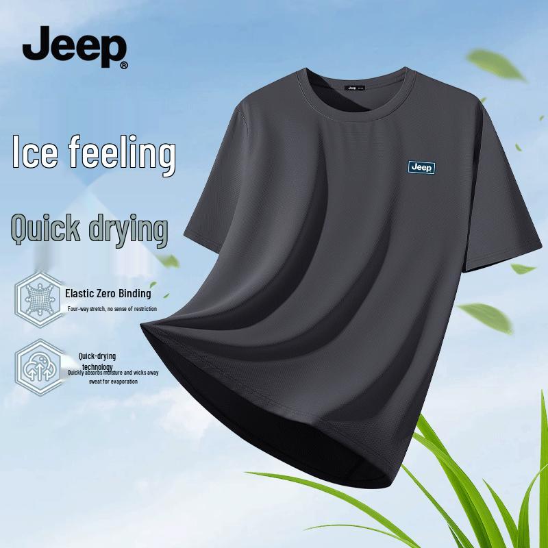 JEEP Men s Quick-Dry Breathable Short Sleeve T-Shirt 4XL
