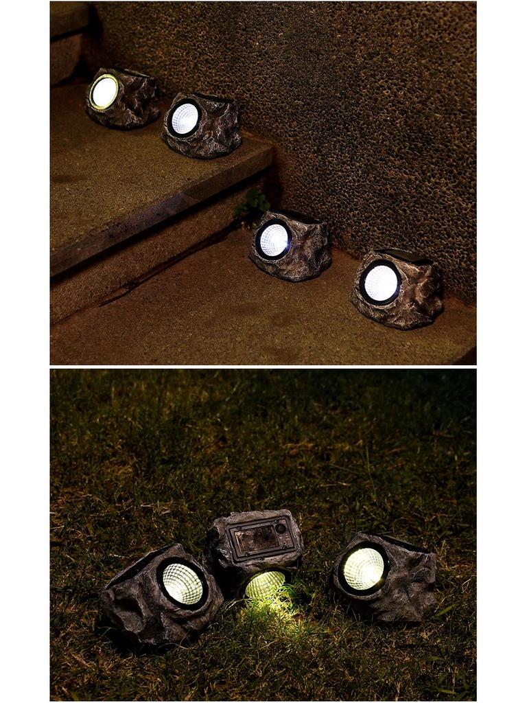 Waterproof Outdoor Solar LED Stone Garden Light