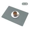 Leather placemat Household double-sided rectangular thermal insulation dining table mat Restaurant hotel Western food mat Waterproof placemat