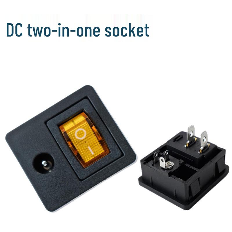 DC Dual Power Socket 5521/5525 with Switch, CE Certified