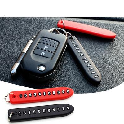 1 pz anti-smarrimento numero di telefono cellulare numero di parcheggio temporaneo numero di targa targa di identificazione tag ciondolo portachiavi per auto