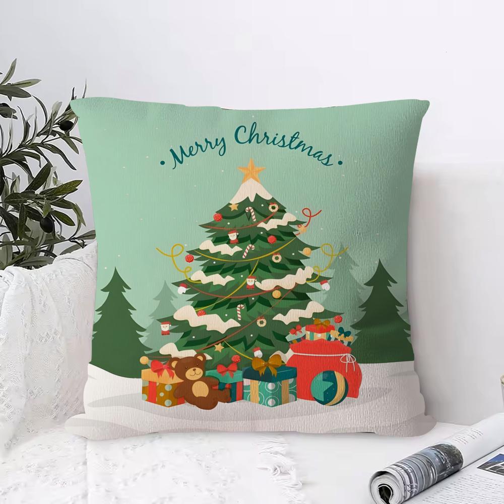 C-Christmas treeS Pillow Case Square Pillow Bedroom Sofa Leisure Comfort Cushion Living Room Home Decoration