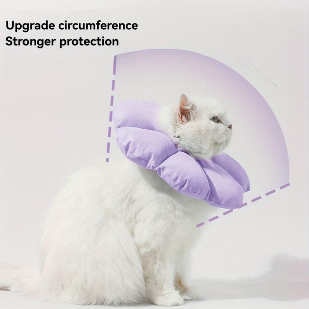 Waterproof Pet Neck Cone Adjustable Wound Recovery Sleeve Cat Neck Protective Circle Cat