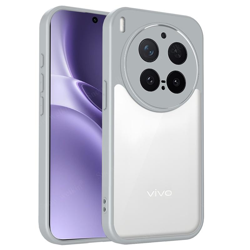 

Прозрачный силиконовый чехол для Vivo X300 Pro vivoX300 Pro X300Pro PC Задняя панель TPU Бампер Противоударный Прозрачный Чехол для телефона vivo X300 Pro серый