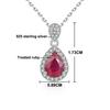 Exquiste Silver Ruby Pendant Necklace Small Elegant Designs S925 Silver Natural Gemstones Fine Jewelry for Women Daily Wear