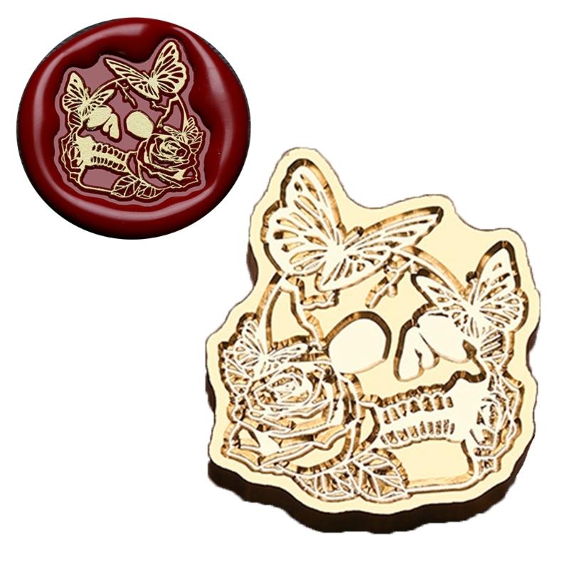 Pumpkins Sealing Wax Stamp Halloween Series Wax Seal Stamp Brass Head Seal Stamp for Scrapbooking Invitations Decoration