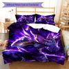 DBZ Patrón de Impulso Juego de Colcha Ropa de Cama Funda de Colcha Funda de Almohada Decoración del Hogar Regalo de Cumpleaños (1 * funda nórdica + 2 * fundas de almohada, sin núcleo)