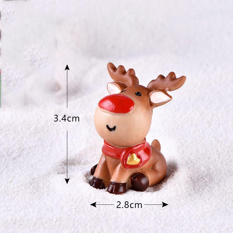 Santa Mini Christmas Claus Snowman Micro Landscape Miniatures Ornament Figurines