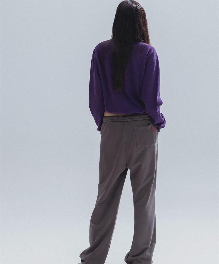 ANNEHEARTS Wide String 2Ways Sweatpants_Charcoal