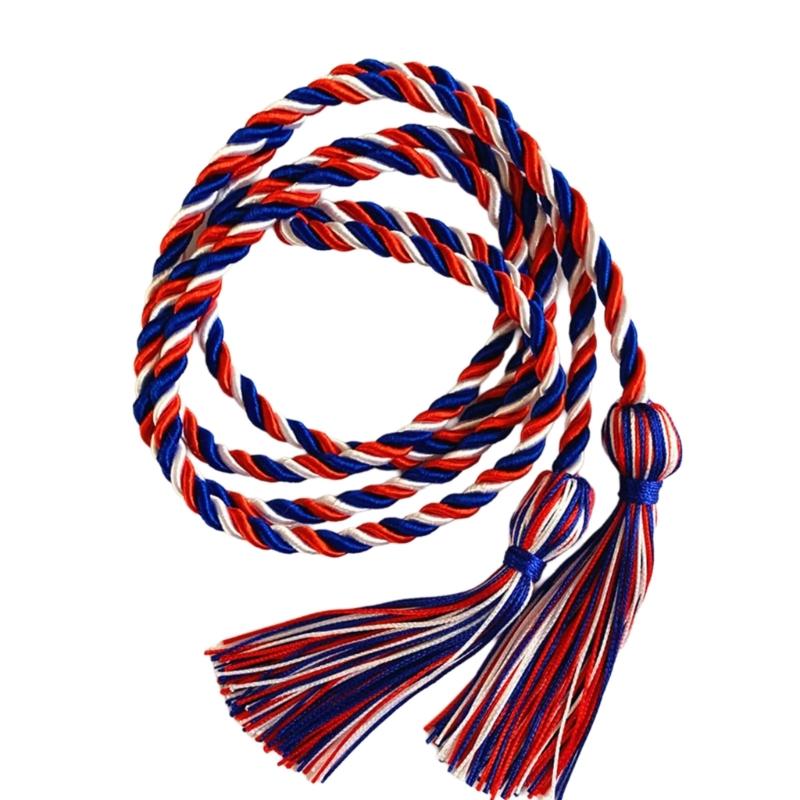 Graduation Cord Polyester Thread Graduation Cord with Long Tassels for Graduation Parties School Graduation, 67 Inches