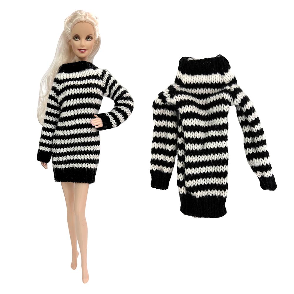 1/6 Babi Doll Clothes For 29-32 CM Dolls Accessories Knitted Cotton Sweater Dress Doll Clothing Shoes 11.5 Inch Doll Coat JJ