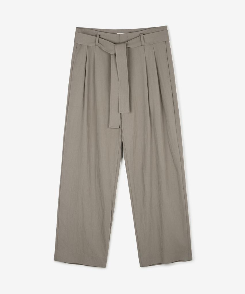 Tienjiti Wide Viscose Belted Pants (Khaki) Tnpa6E201K2