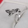 Snake-shaped female lizard niche design exquisite open index finger ring light luxury ring