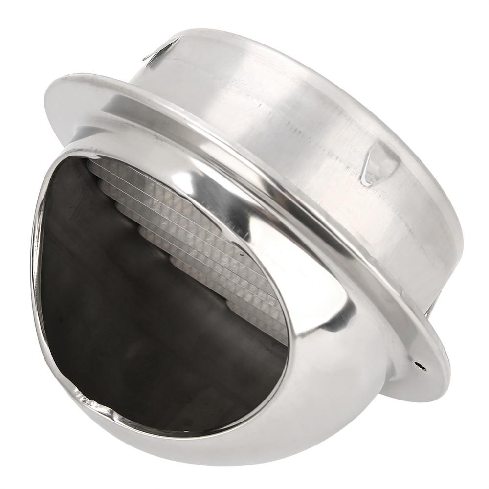 304 Stainless Steel Exhaust Air Vent Cover 5.9in Dryer Vent Hood Durable Wall Vent Grille Bathroom