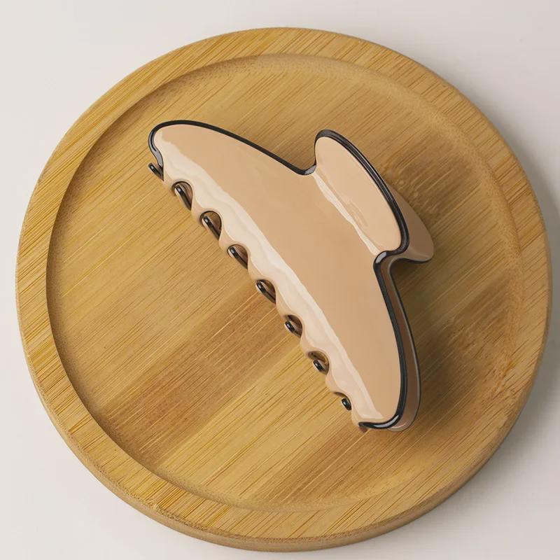 

Korean Large Acetic Acid Hairpin - Elegant Shark Clip for Women