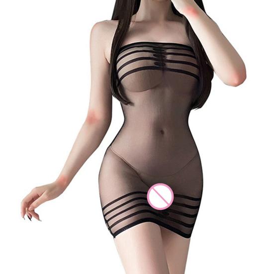 Sexy spodní prádlo Průhledné jednodílné svůdné tělové kostýmy ze síťoviny bez rukávů s vysokou elasticitou do ložnice
