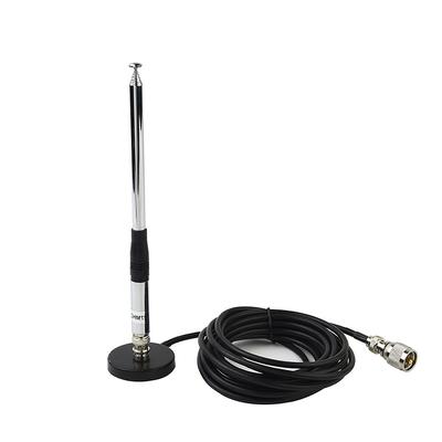CB Walkie Talkie için Manyetik Tabanlı 27Mhz BNC Teleskopik 130cm Anten