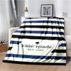 2026 New Fashion K-Kate-Spade Printed Blanket Sofa Bed Bedroom Living Room Portable Warm Extra Large Picnic Soft Blanket Stay