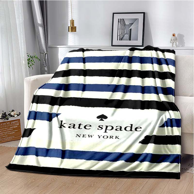 2026 New Fashion K-Kate-Spade Printed Blanket Sofa Bed Bedroom Living Room Portable Warm Extra Large Picnic Soft Blanket Stay