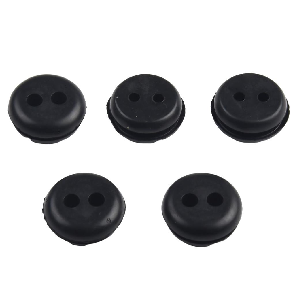 2 Hole Rubber Fuel Gas Tank Line Grommet Replacement For Trimmer Lawn Mower