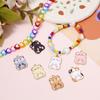 10 PCs Multicolor Hamster Cat Enamel Charms Zinc Based Alloy Gold Plated  Pendants for DIY Jewelry Making 23mm X 17mm