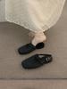 French Gentle Woven Bag Head Sandals Girl 2025 Spring and Summer Vacation Fairy Evening Empty Single Shoes