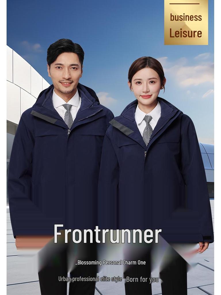 Winter Outdoor Heat-Sealed Warm Couple Outfit: Men's & Women's 3-in-1 Windproof Two-Piece Set