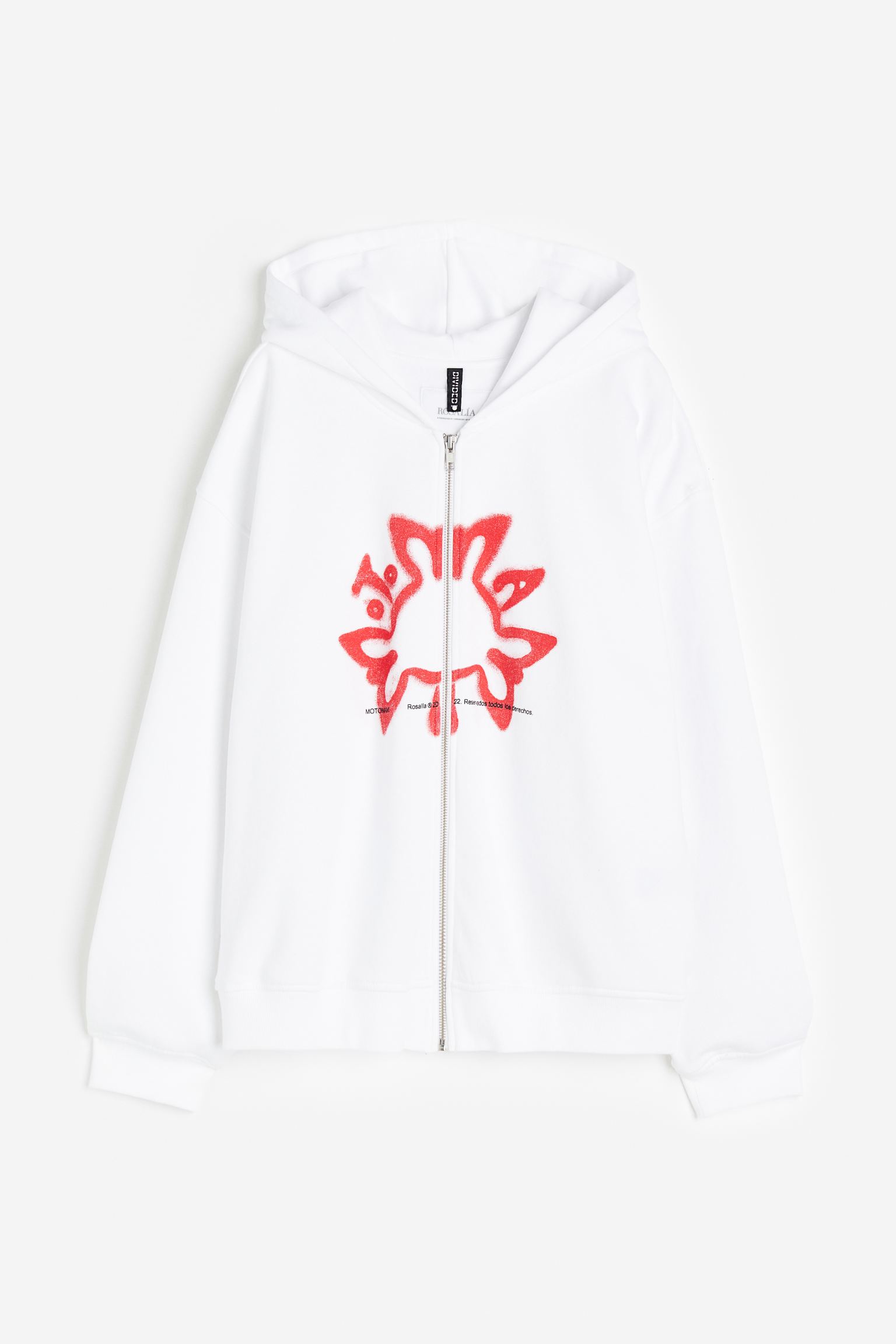 

Printed zip-through hoodie
