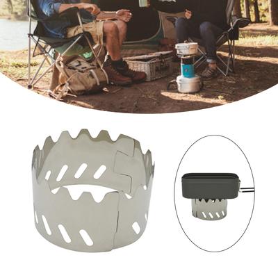 Outdoor Camping Alcohol Stove Wind Barrier Windscreen Folding Stainless Camping Cooking Stove Windbreak Plate for Travel
