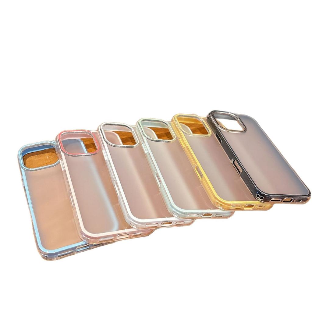 Simple Matte Three-in-one Anti-drop, Suitable for IPhone16PROMAX Phone Cases, Apple 15/14/13 Oil Drip Rings