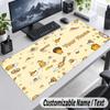 Gudetama Personalized Large Mouse Pad Custom Name Text Extended Desk Mat Gaming Mousepad