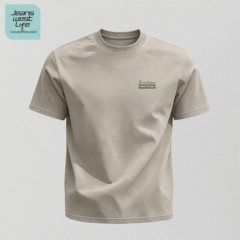 JEANSWEST LIFE Men s Pure Cotton Loose Short Sleeve T-Shirt M