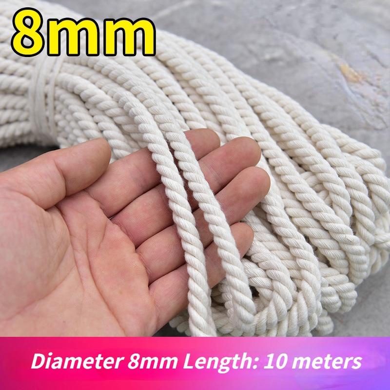 Craft Knitting Cord 1pcs Cotton Cord Natural Cotton Rope Twisted Soft Cotton Cord String DIY Wall Hanging Plant Hangers Items